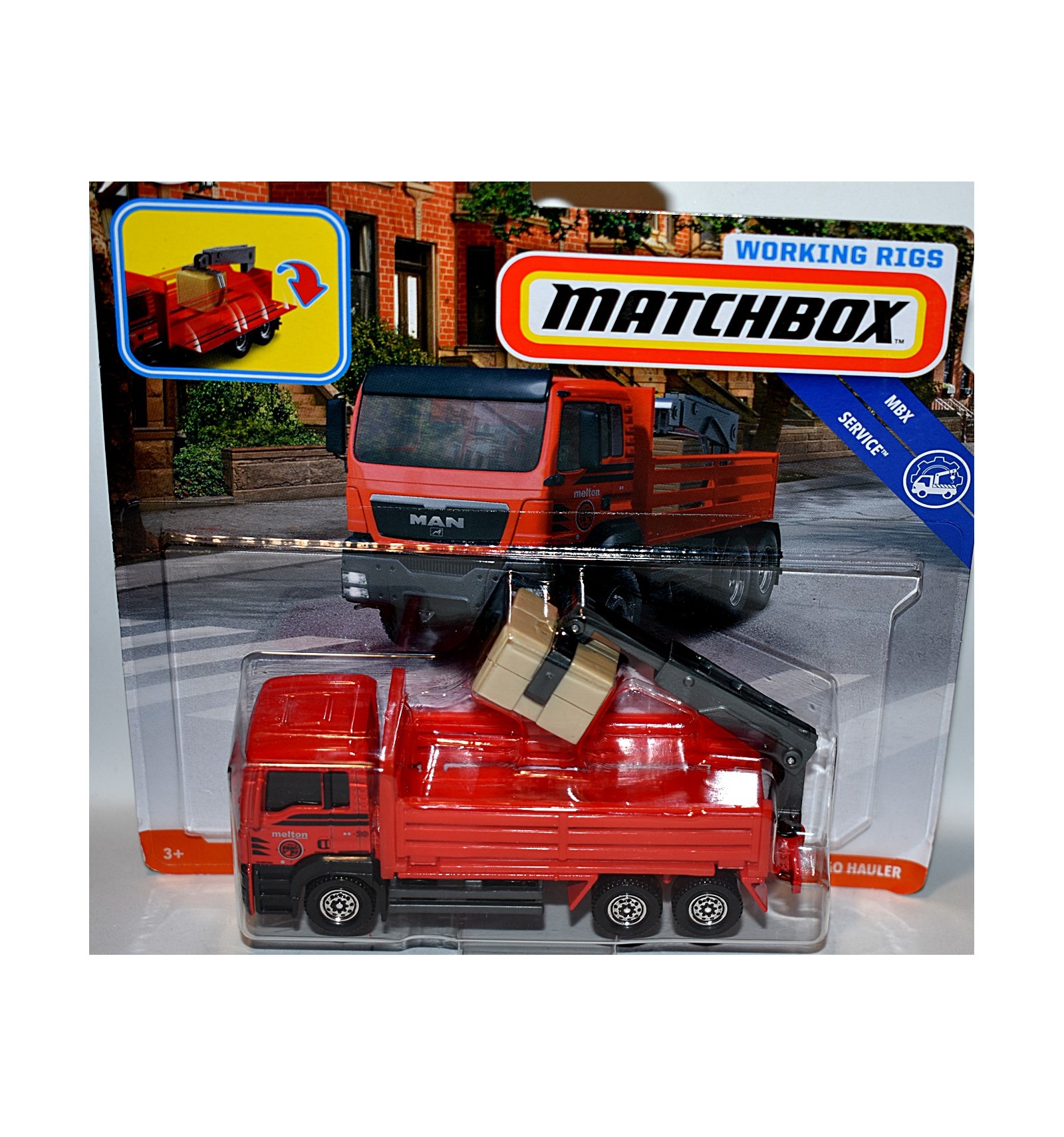 Matchbox Working Rigs MAN TGS Cargo Hauler with boom Global Diecast