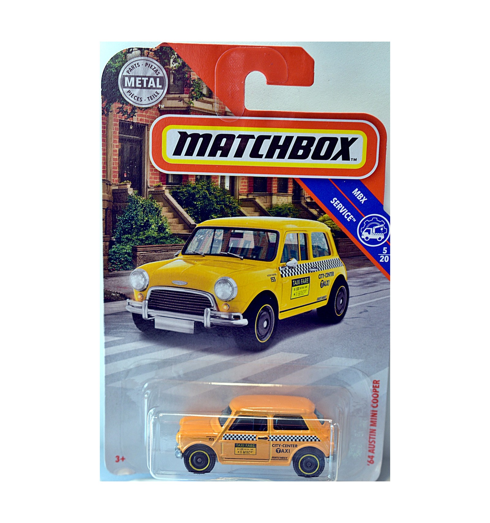 Matchbox 2013 MBX Adventure City 1964 Austin Mini Cooper Red 12/120