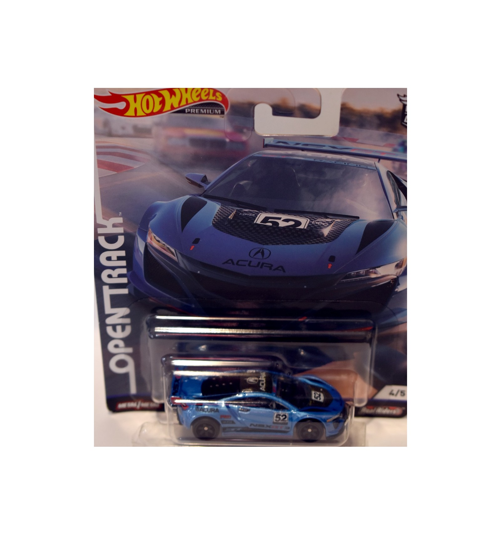ACURA NSX GT3 #4/5☆Blue;52; Real Riders☆2019 Hot Wheels OPEN TRACK Car Culture 