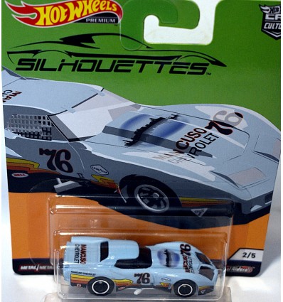 Hot Wheels Premium Silhouettes - 1976 Mancuso Racing Greenwood Chevrolet Corvette Road Racer