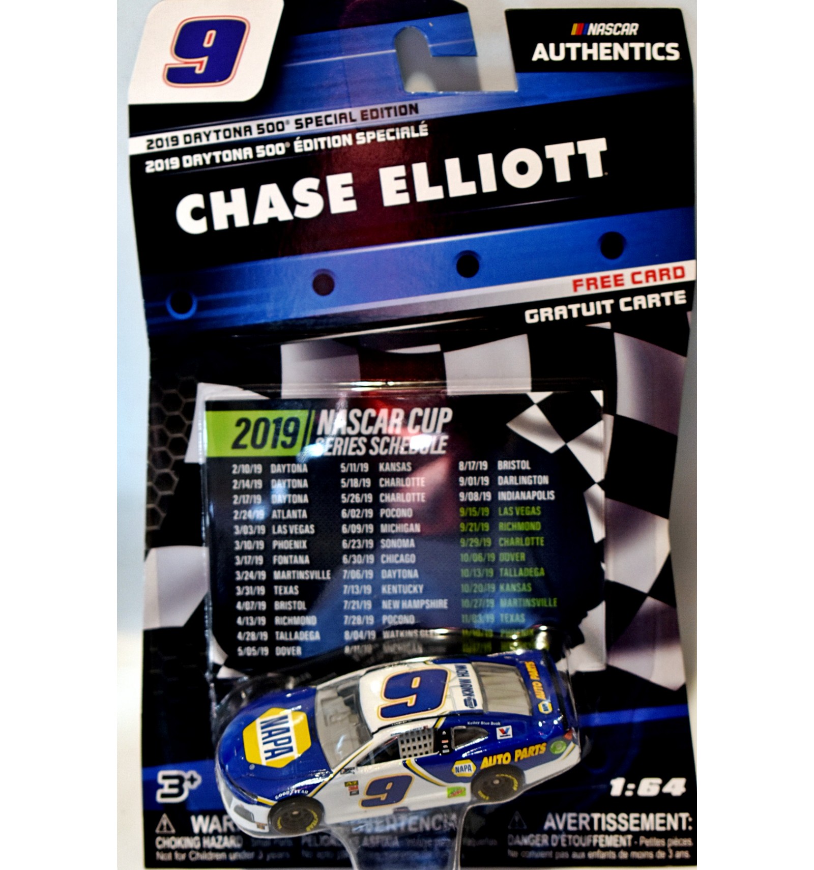2019 Daytona 500 Wave Chase Elliott NAPA Auto Parts 1/64 NASCAR Authentics 