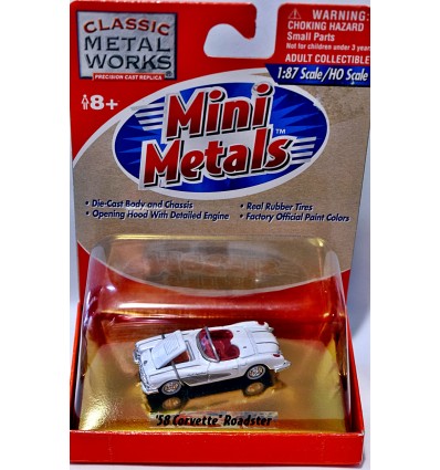 Classic Metal Works Mini Metals - HO Scale - 1958 Chevrolet Corvette