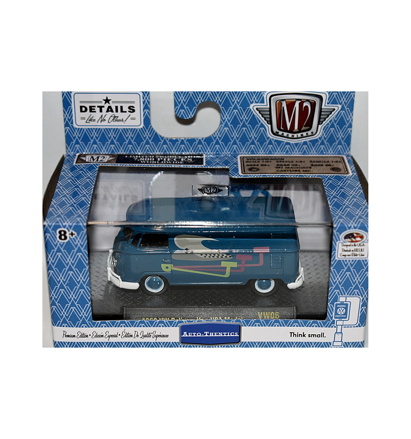 1:64 M2 Machines AUTO-THENTICS Volkswagen R6 = 1960 VW Delivery VAN *TYPE WRITER 