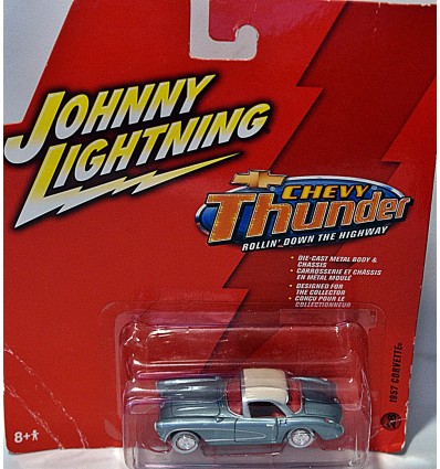 Johnny Lightning Chevy Thunder - 1957 Chevrolet Corvette with Top