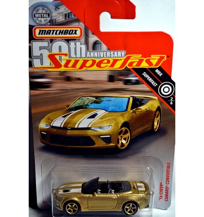 Matchbox - 50th Anniversary Superfast Chase Car - Chevrolet Camaro Convertible