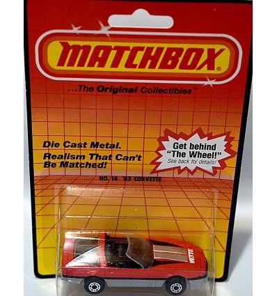 Matchbox 1984 Chevrolet Corvette C4 Coupe (Error Card)