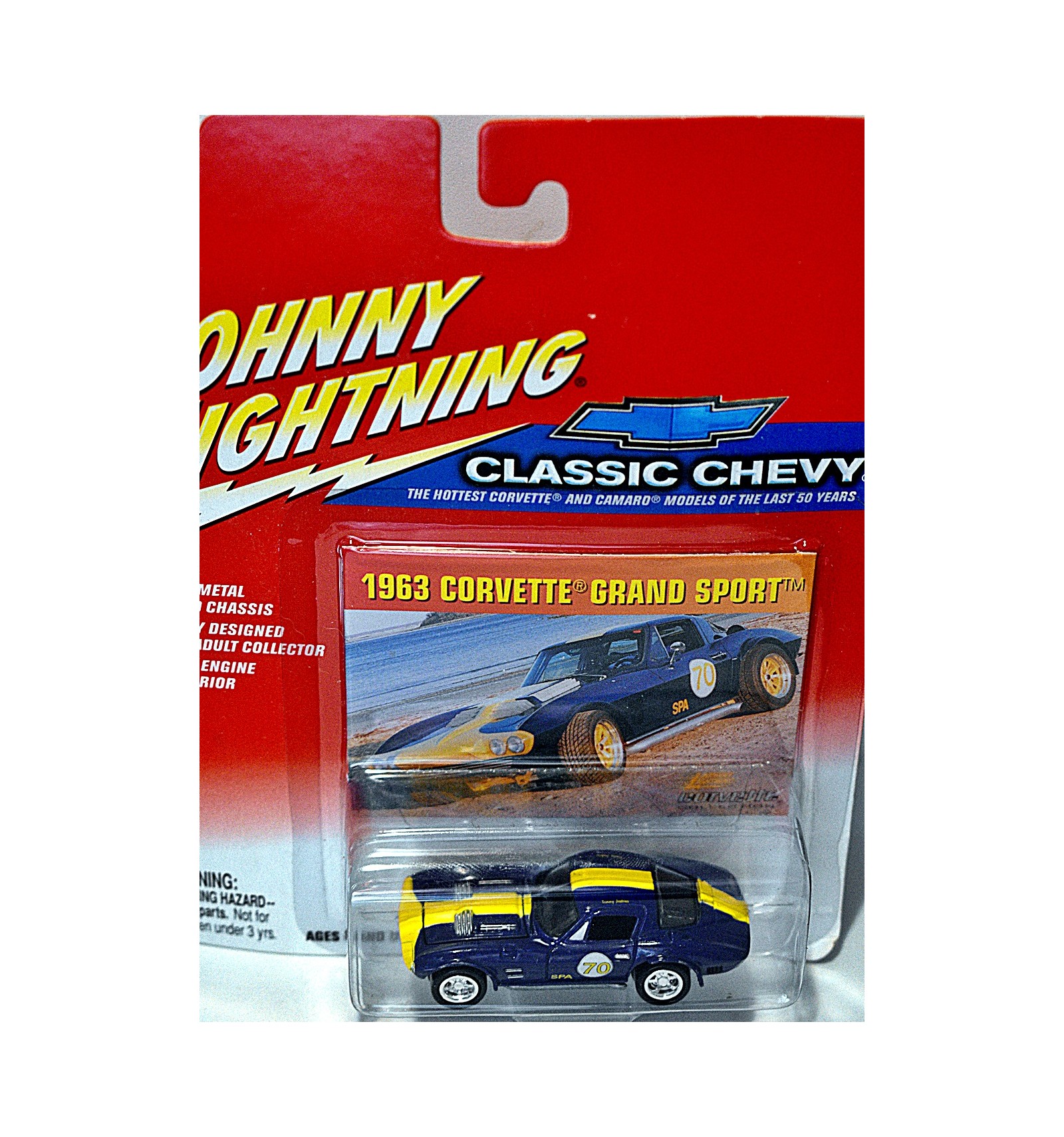 Choose Color Johnny Lightning 1963 Chevy Corvette 1:64 Diecast Car