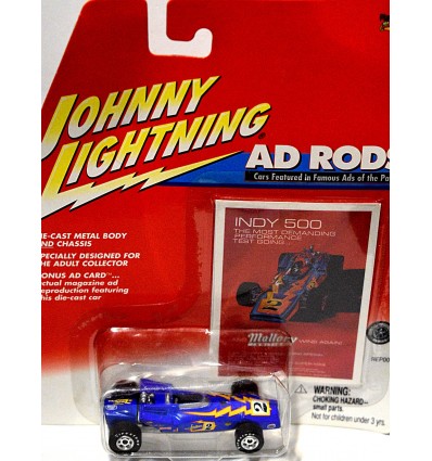 Johnny Lightning Ad Rods - Al Unser Sr. 1970 Winning Indy Car with Johnny Lightning Sponsorship