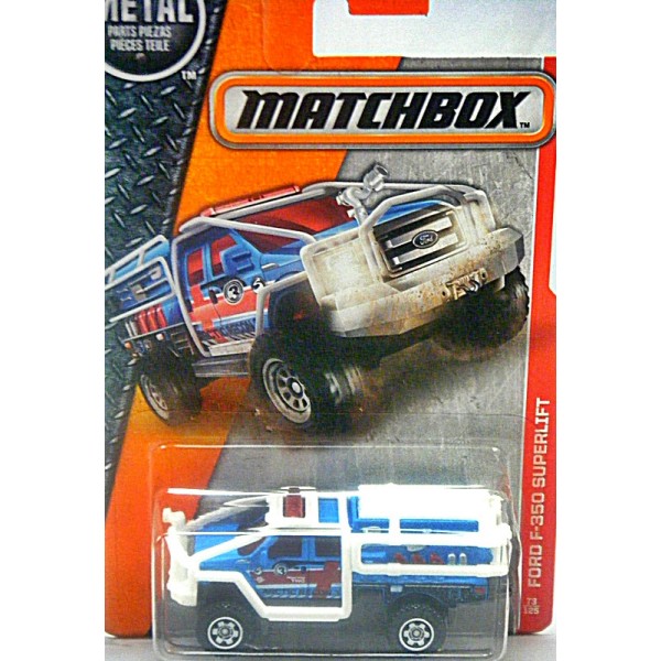 Matchbox 2016 #073/120 Ford Superlift F-350 Blau MBX Heroische Schutz Hülle E 