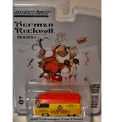 Greenlight - Norman Rockwell - Normans Toy Shop - 1969 Volkswagen Type 2 Panel Van Shop Truck