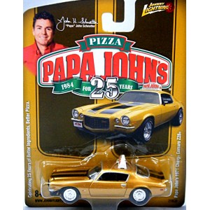 Johnny Lightning Promo - Papa John's Pizza 1971 Chevrolet Camaro Z-28