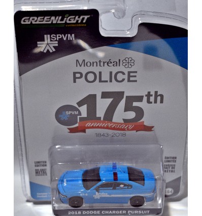 GreenLight Anniversary Series - 175 Years - Montreal Police - Dodge Charger Pursuit