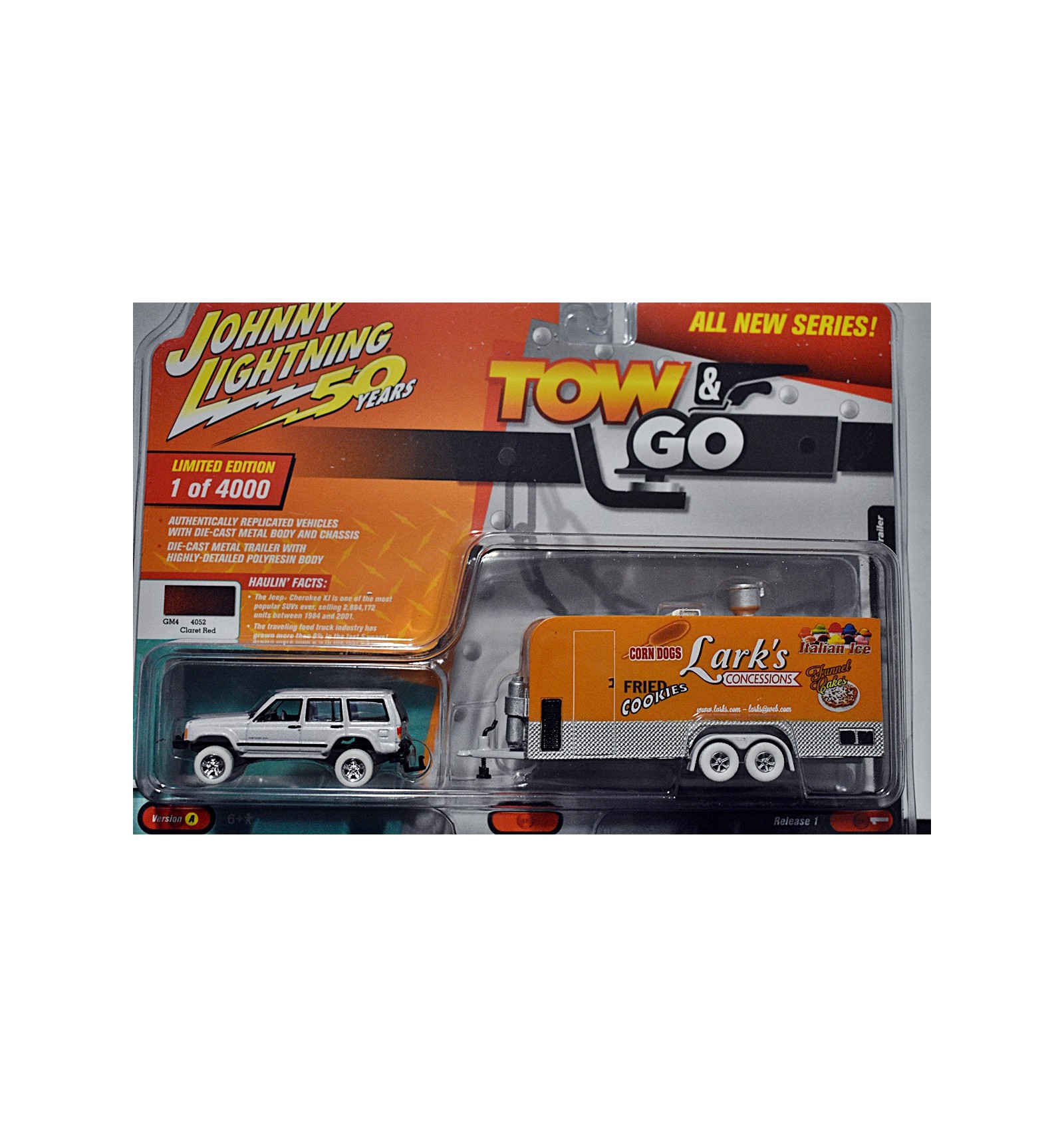 Details about   Johnny Lightning TOW & GO VTG RED 1981 Jeep Wagoneer & TINY HOUSE Camper Trailer 