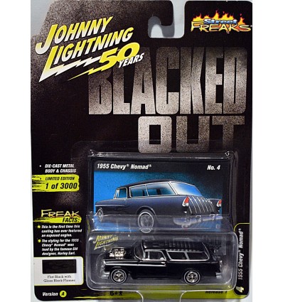 Johnny Lightning Street Freaks - Blacked Out - 1955 Chevrolet Nomad
