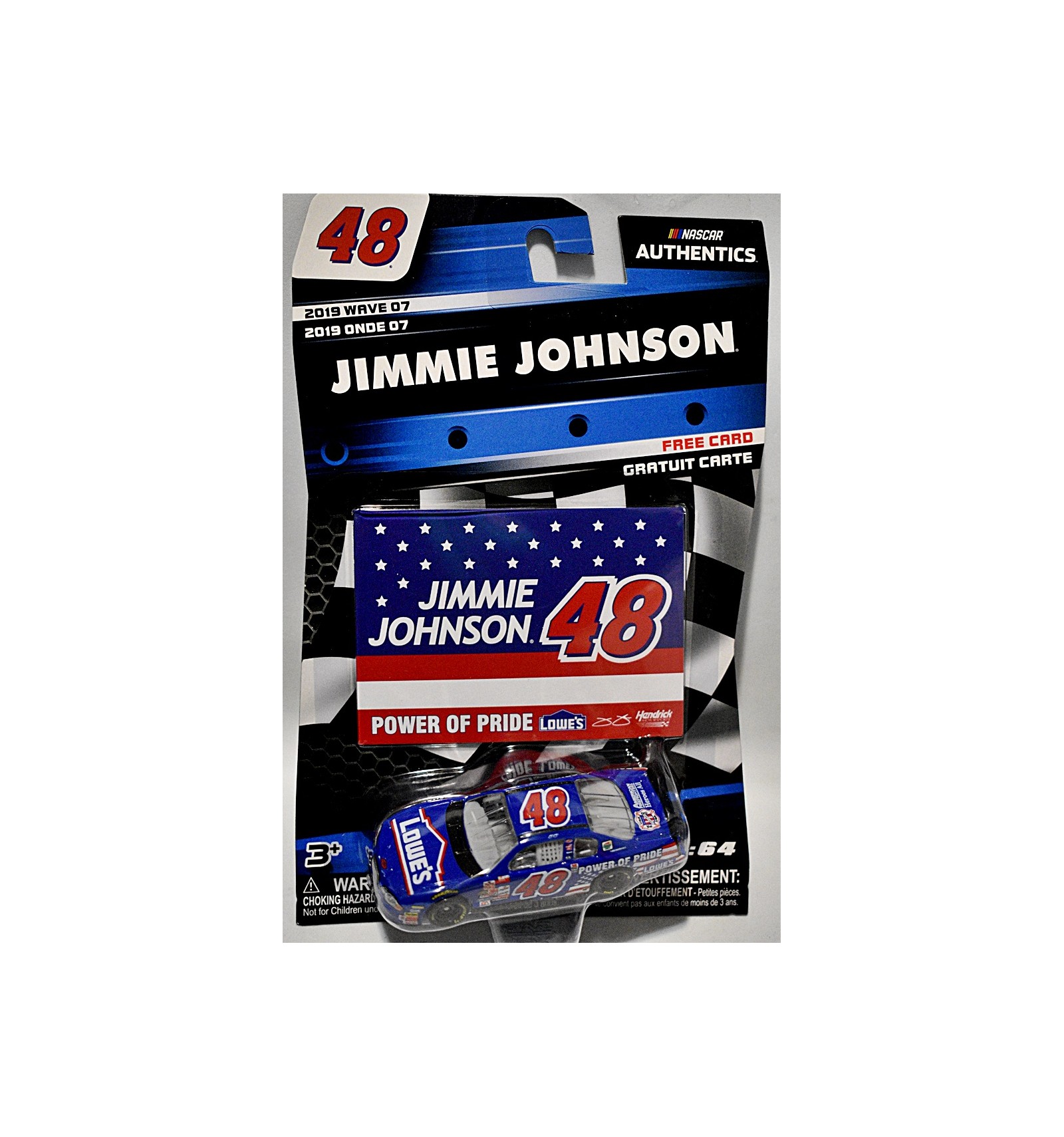 JIMMY JOHNSON . . LOWE'S POWER OF PRIDE 2019 WAVE 07 NASCAR AUTHENTICS 