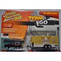 Johnny Lightning - White Lightning -Tow & Go - Jeep Cherokee XJ and Mobile Barbeque Trailer