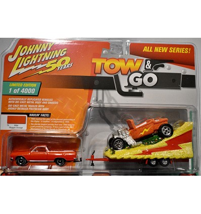 Johnny Lightning - Tow & Go - 1965 Chevrolet El Camino with Hot Rod Parade Float