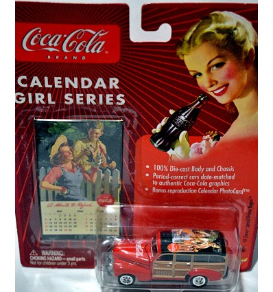Johnny Lighting Coca-Cola Calendar Girls - 1941 Chevrolet Special Deluxe Station Wagon