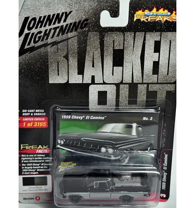 Johnny Lightning Street Freaks - Blacked Out - 1959 Chevrolet El Camino