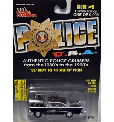 Racing Champions Police - US ARMY Military Police 1957 Chevrolet Bel Air