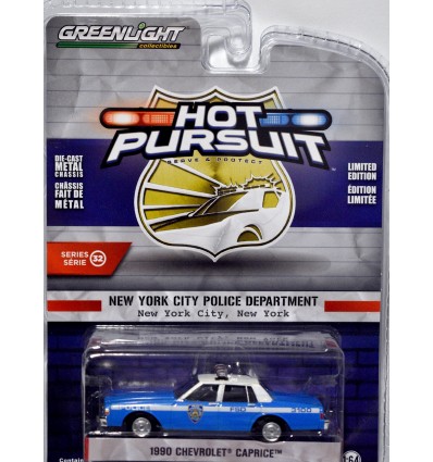 Greenlight Hot Pursuit - 1990 NYPD Chevrolet Caprice Police Car