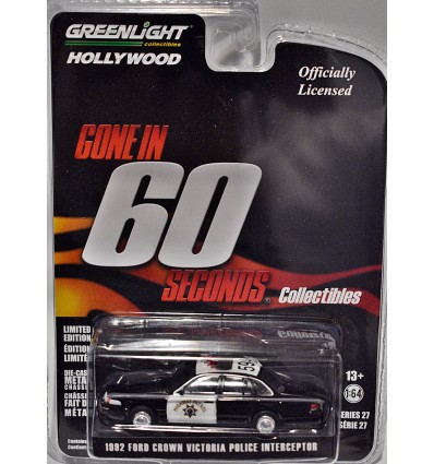 Greenlight Hollywood - Gone in 60 Seconds - CHP 1995 Ford Crown Vic Police Interceptor