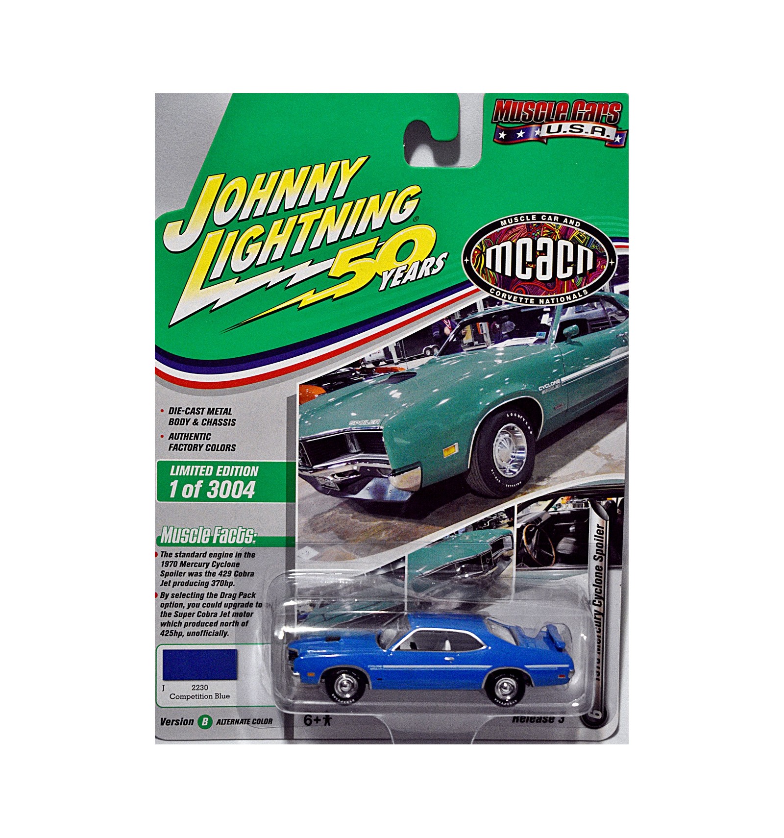 Johnny lightning muscle cars usa 1970 mercury cyclone spoiler ng114
