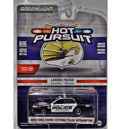 Greenlight - Hot Pursuit - Laredo Texas Ford Crown Vic Police Interceptor