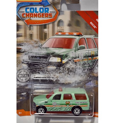 Matchbox - Color Changers - Ford Expedition Fire Rescue Truck