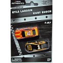 NASCAR Authentics - HO Scale - Kyle Larson McDonalds & Kurt Busch GearWrench Chevy Camaros