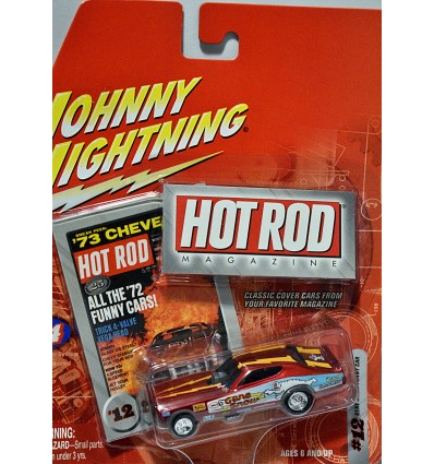 Johnny Lightning - Hot Rod Magazine - 1972 Dodge Charger NHRA Gene Snow Funny Car