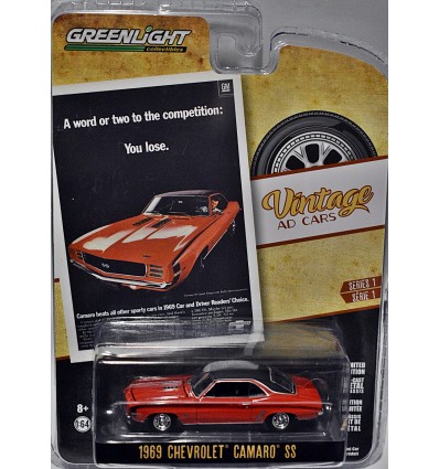 Greenlight Vintage Auto Ads - 1969 Chevrolet Camaro SS