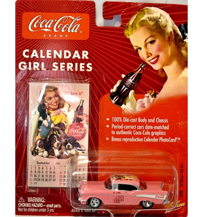 Johnny Lighting Coca-Cola Calendar Girls - 1957 Chevrolet Bel Air Hardtop