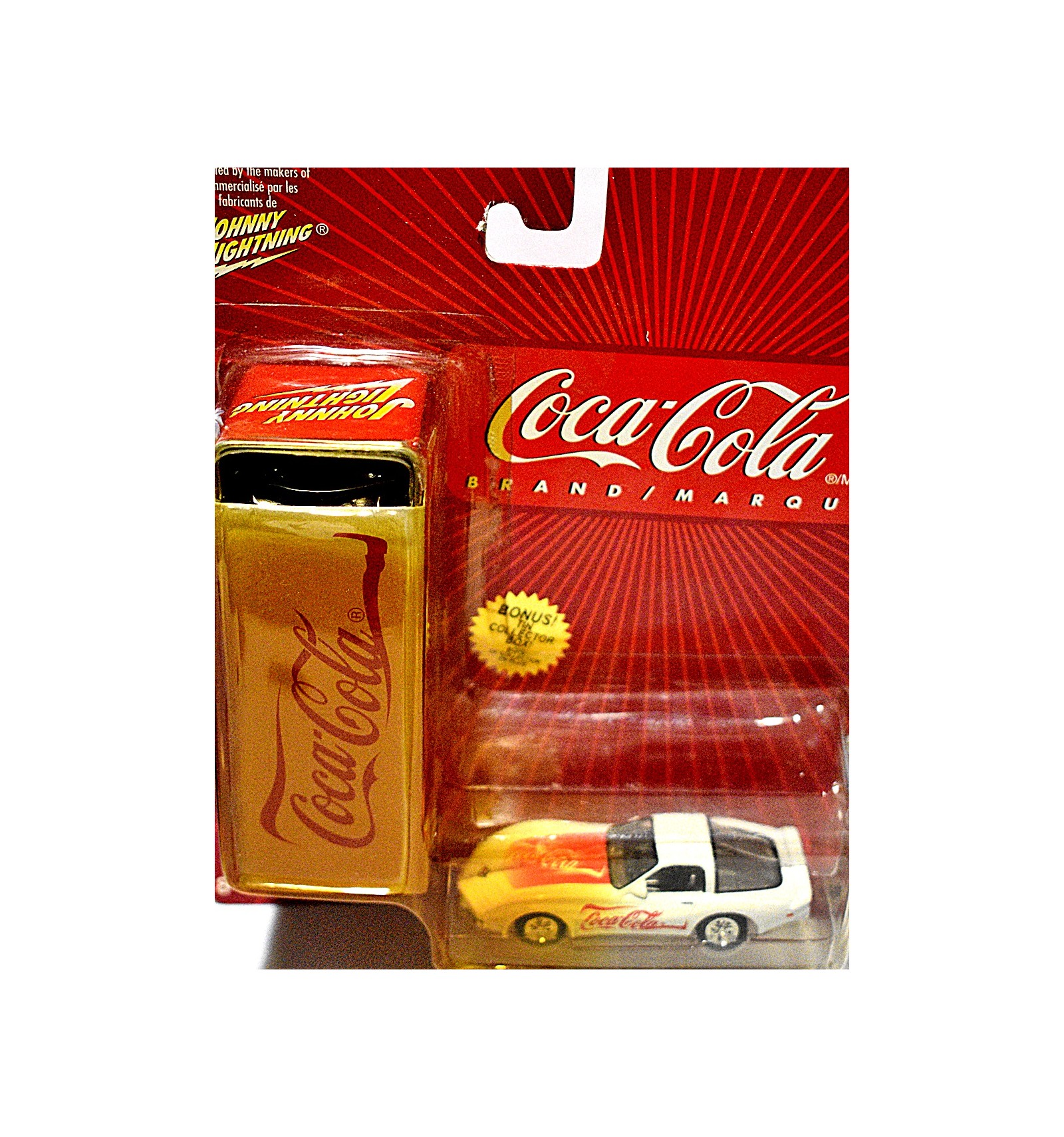 Johnny Lightning Coca Cola Tins Chevrolet Corvette C3 Coupe