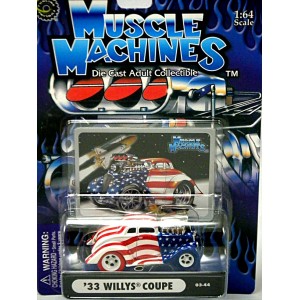 Muscle Machines Stars and Stripes Chase Car - 1933 Willys Coupe