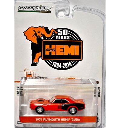 Greenlight Anniversary Series - 426 Hemi 50th Anniversary - 1971 Plymouth Hemi Cuda