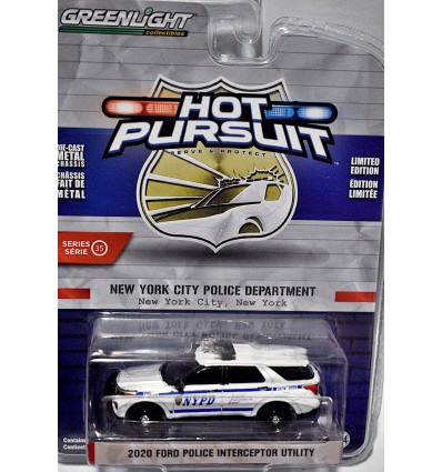 Greenlight Hot Pursuit - 2020 NYPD Ford Interceptor Police Utility