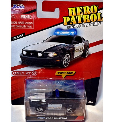 Jada Hero Patrol - Ford Mustang Police Car with Lights - Sirens