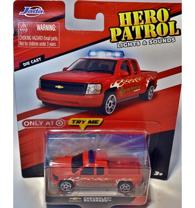 Jada Hero Patrol - Chevrolet Silverado Fire Rescue Truck with Lights - Sirens