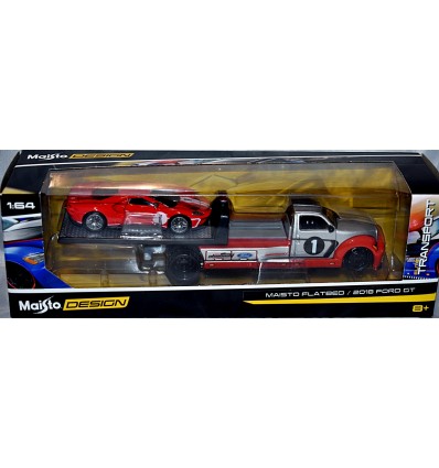 Maisto - Transport - Ford GT & Flatbed Race Transporter