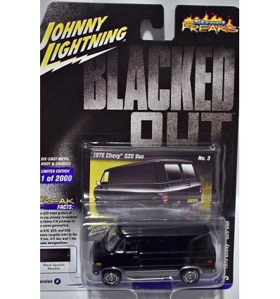 Johnny Lightning Street Freaks - Blacked Out - 1976 Chevrolet G20 Van