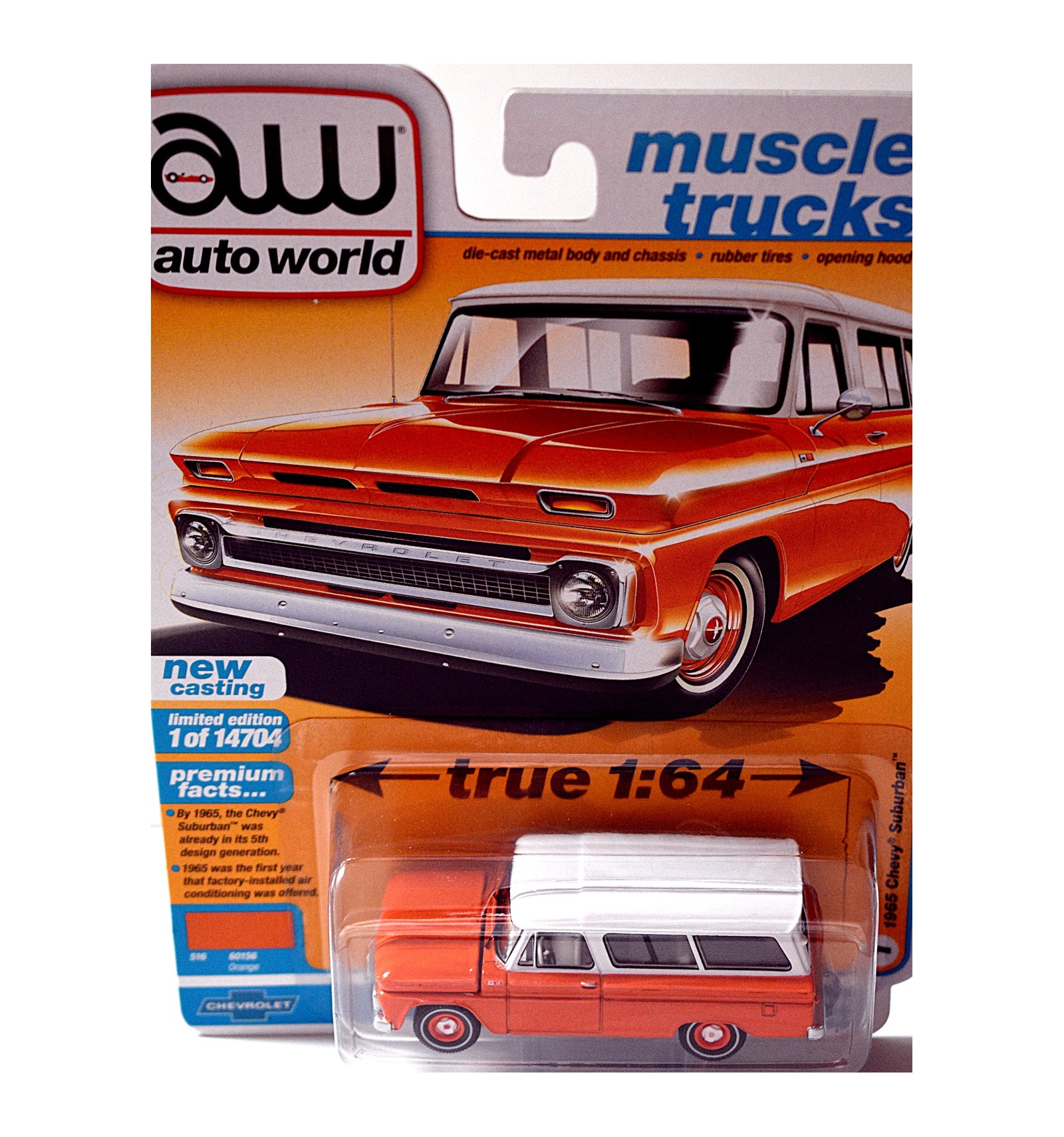 Autoworld 1/64 Scale Model Car - Muscle Trucks 1965 Chevrolet Suburban