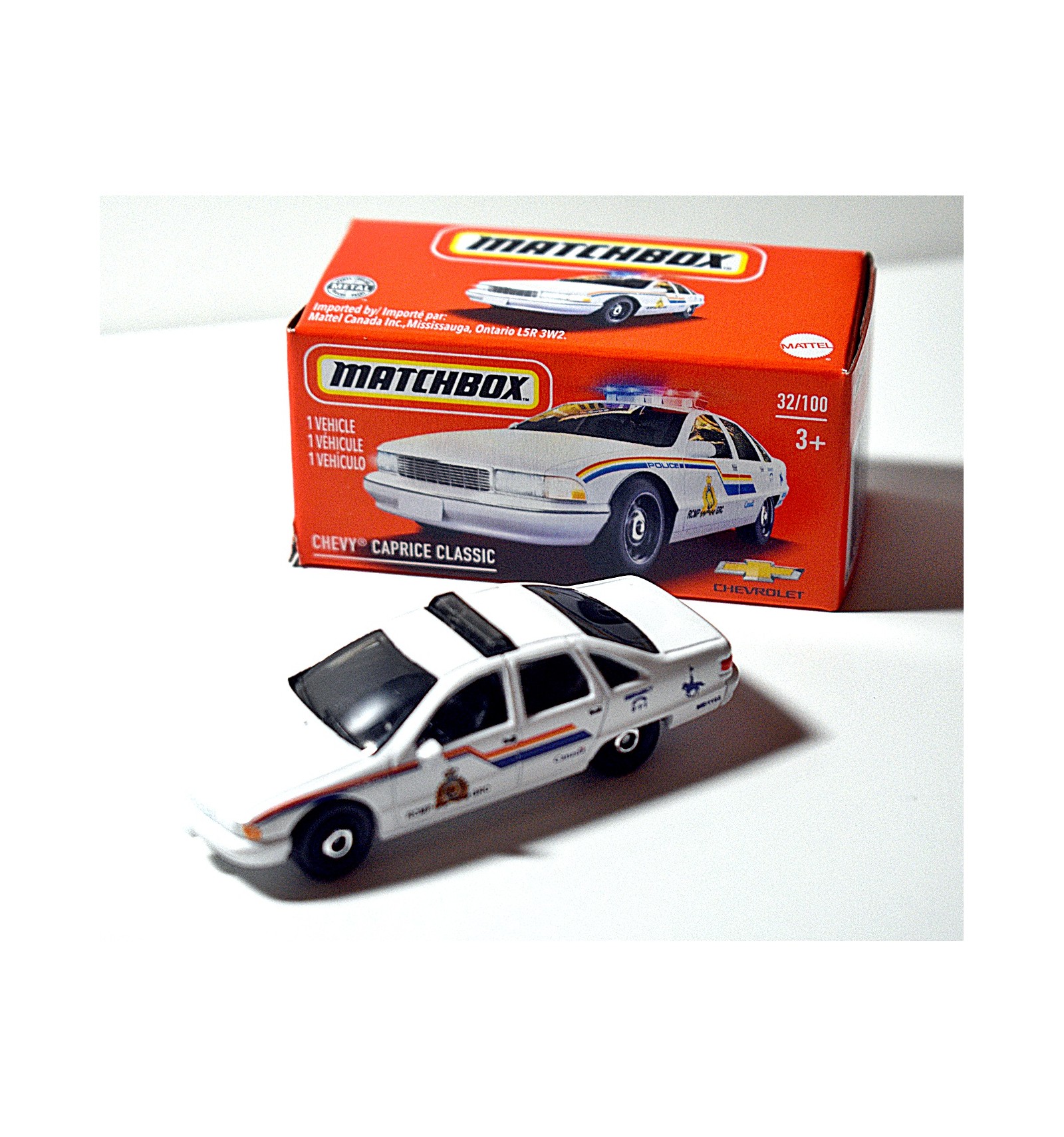 2021 MATCHBOX CHEVY CAPRICE CLASSIC 32/100 CANADA POLICE CAR DIECAST COLLECTION 