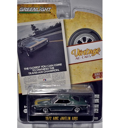 Greenlight Vintage Auto Ads - 1972 AMC Javelin AMX