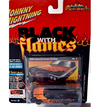 Johnny Lightning Black with Flames - 1966 Imperial Crown Custom