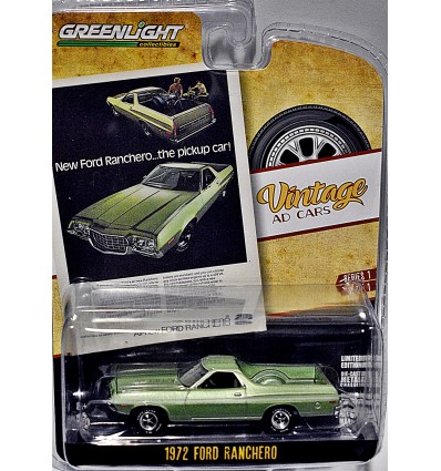 Greenlight Vintage Auto Ads - 1972 Ford Ranchero Pickup Truck