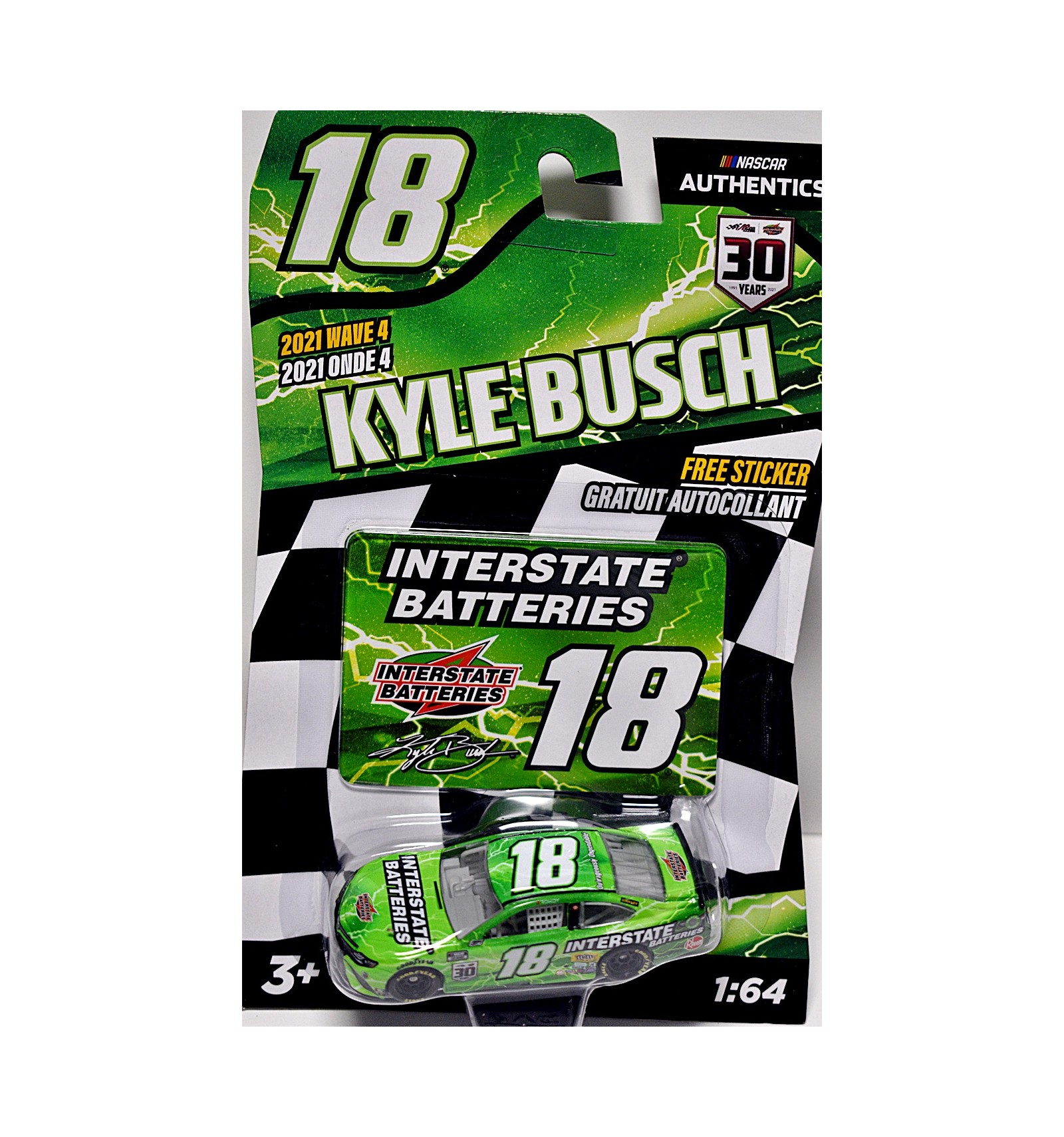 Interstate Batteries Car Kyle Busch NASCAR Authentics 2019 Wave 06 1:64 New 