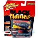 Johnny Lightning Black with Flames - 1959 Cadillac Ambulance