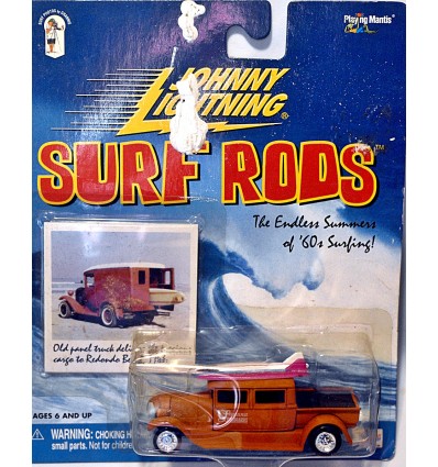 Johnny Lightning Surf Rods - Laguna Longboards - 1929 Model A Crew Cab Ford Pickup Surf Truck