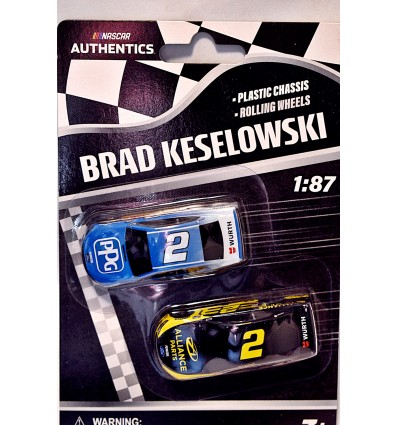 Lionel NASCAR Authentics - Brad Keselowski HO Scale Alliance Parts and PPG Ford Mustang Set